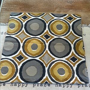 IKEA MURBINKA Pillow Cover  in Gray and Cream/ Gold Hues/ Geometrical/ Zipper